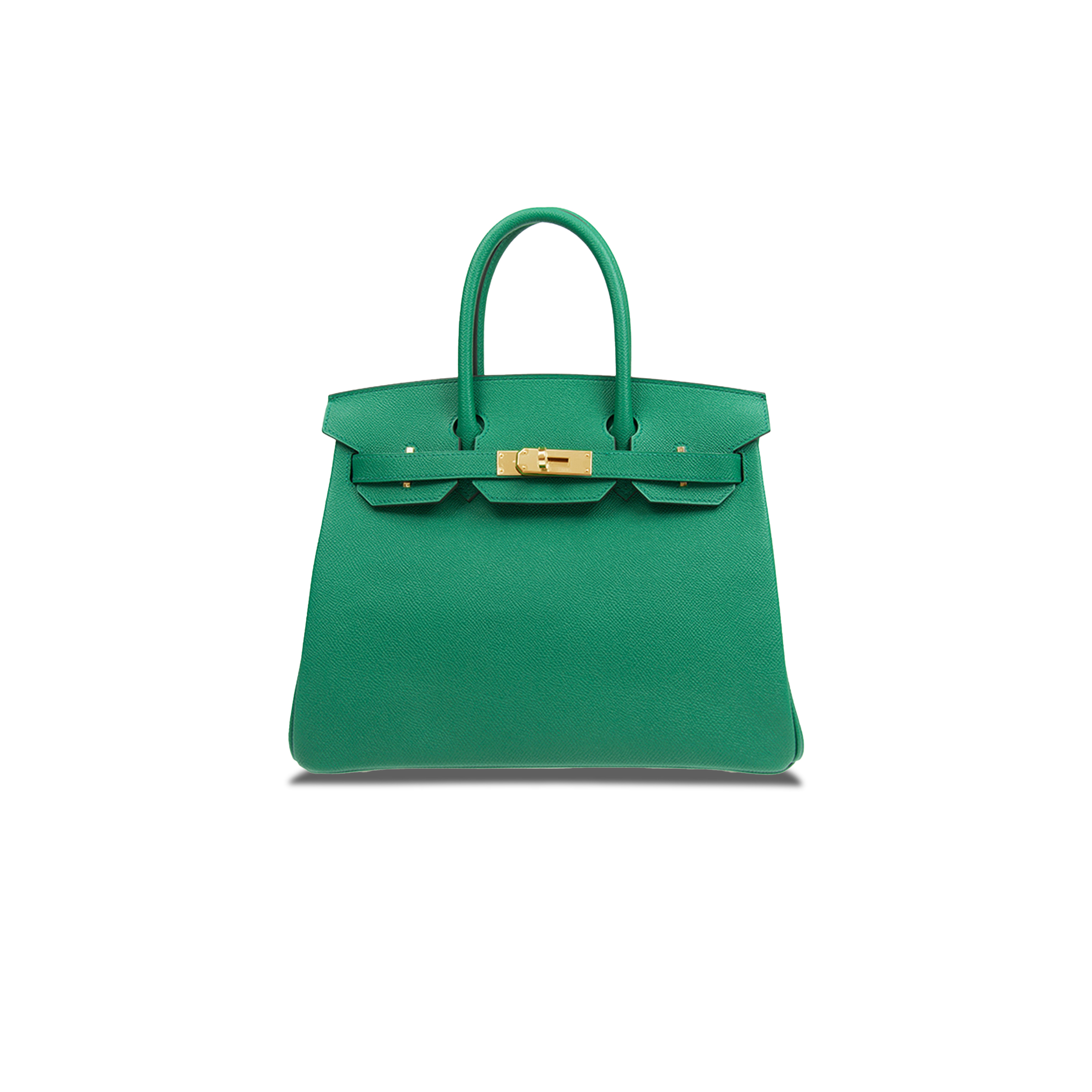 HERMES BIRKIN 30 TOGO LEATHER PEACOCK GREEN GOLD BUCKLE BAG BK30U4EPSS (30*23*15cm)